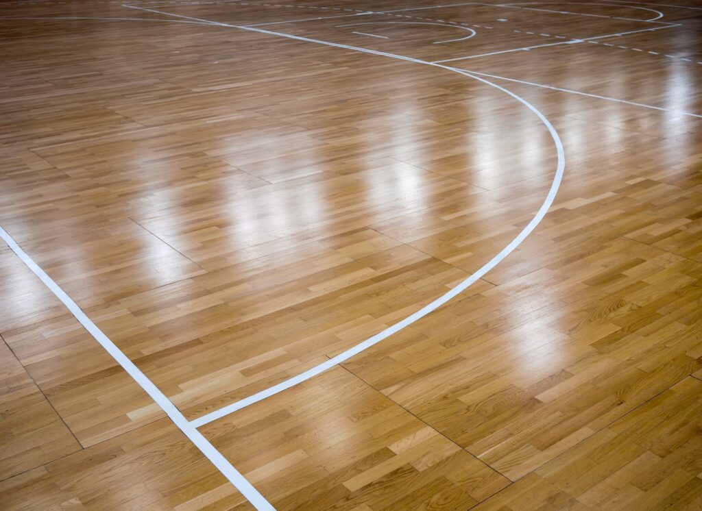 Basketball court floor